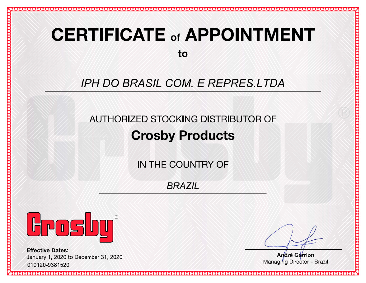 RENOVAMOS A DISTRIBUIÇÃO OFICIAL DA CROSBY0